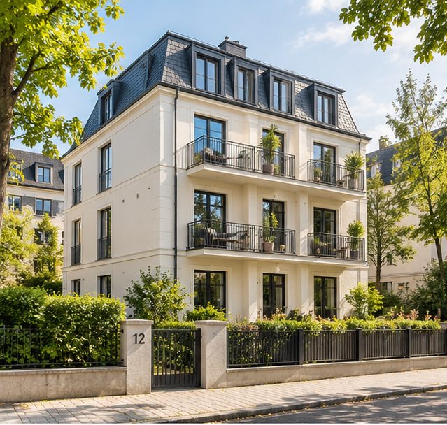Wohnhaus mit Balkonen